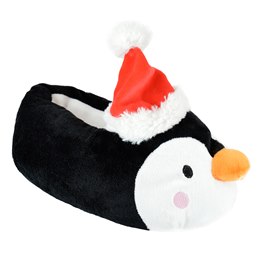 FT2009 LADIES XMAS PENGUIN NOVELTY SLIPPER