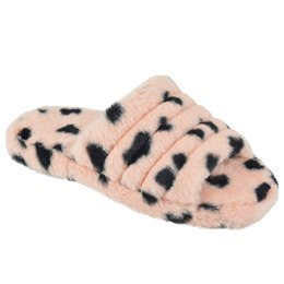 FT2292 LADIES QUILTED PLUSH SLIDER (PALE PINK)