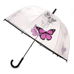 UU0438 BUTTERFLY PRINT POE DOME UMBRELLA